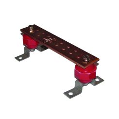 BUR BBB14210A BARE COPPER BUSBAR,  1/4" X 2" X 10" , 16 HOLES