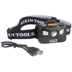 KLN 56048 RECHARGEABLE LED HEADLAMP W/FABRIC STRAP 400L AUTO-OFF