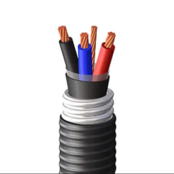 TK1/0-3CU 1KV-BULK TECK CABLE 1/0-3C TECK90 BARE COPPER 1000V XLPE INSULATION AIA BLK PVC JKT 1X#6 BARE GROUND -40 DEGREE C TO 90 DEGREE C CSA 1000V FT4
