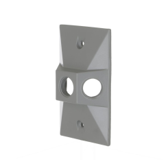 HBE 5189-0 COVER REC CLUSTER 3-1/2" GRY