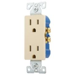 EAG 1107V RECP DECO DUPLX 15A 125V IVORY